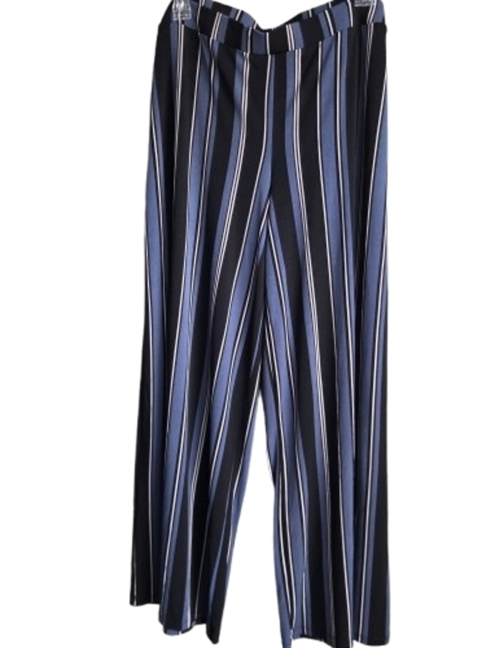 Cato Wide Leg Striped Pants in Navy, Black & White
